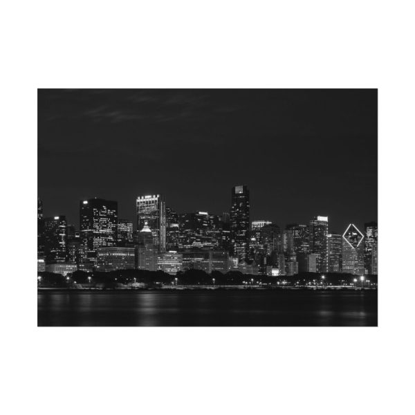 10911284825654987024_2048.jpeg Chicago Skyline At Night Poster
