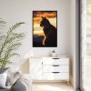 10927619589346297793_2048.jpeg Sunset Kitty Art Framed Canvas