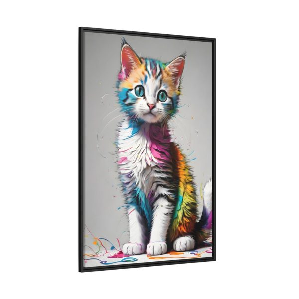 10943118065491184435_2048.jpeg Cat Animal Art Illustration Framed Canvas
