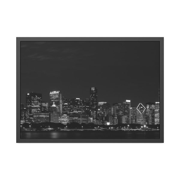1099098229972648516_2048-1.jpeg Chicago Skyline At Night Framed Poster