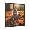 11009965179854441400_2048.jpeg Fluffy Tabby Kitty Laying Framed Canvas