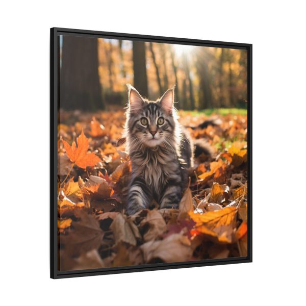 11009965179854441400_2048.jpeg Fluffy Tabby Kitty Laying Framed Canvas