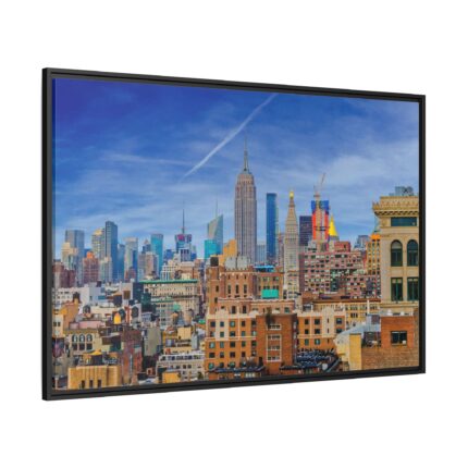 New York Skyline Framed Canvas