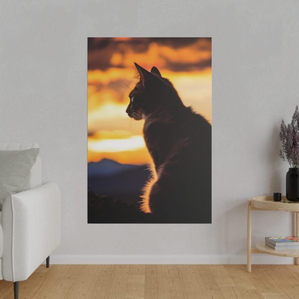 Sunset Kitty Art Standard Canvas
