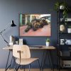 11238796121484852993_2048.jpeg Calico Cat On Car Framed Poster