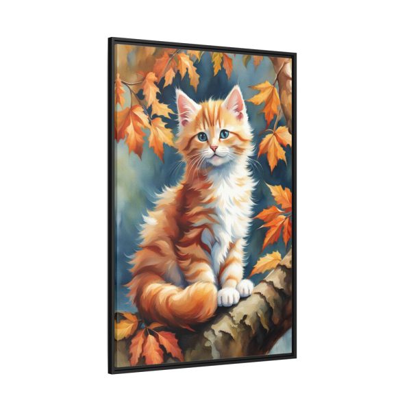 11830796599846648601_2048.jpeg Fluffy Kitten In Tree Framed Canvas