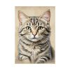 11923972496104594499_2048.jpeg Gray Tabby Cat Portrait Art Poster