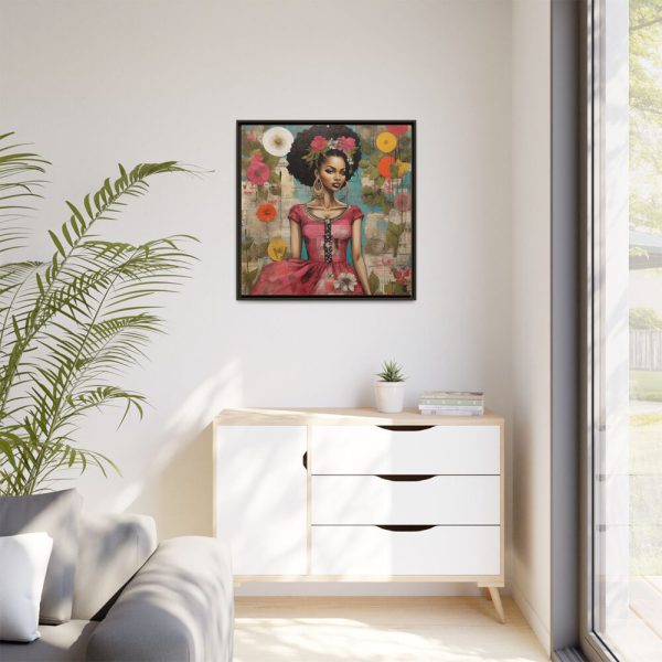 12023692368953604794_2048.jpeg Beautiful Black Woman Abstract Montage Art Framed Canvas
