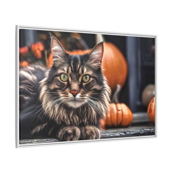 12052555202763141703_2048.jpeg Cat Pumpkin Halloween Framed Canvas