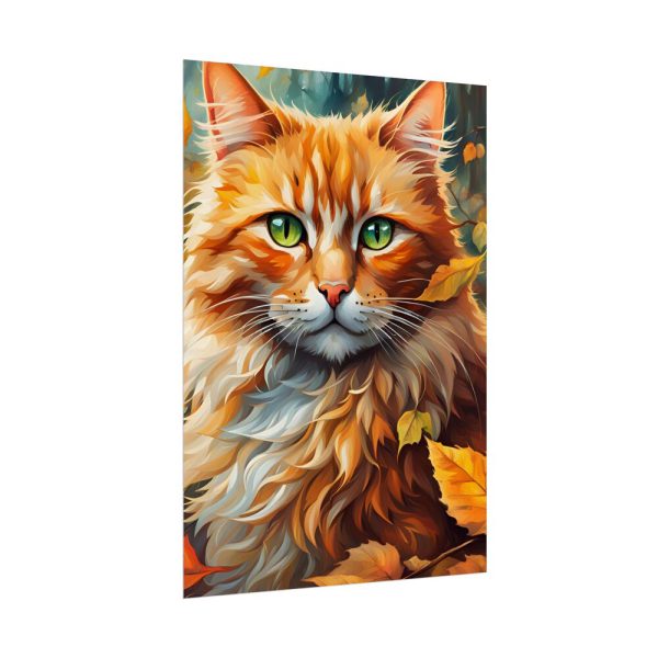 12071751114500469393_2048.jpeg Ginger Cat in Autumn Poster