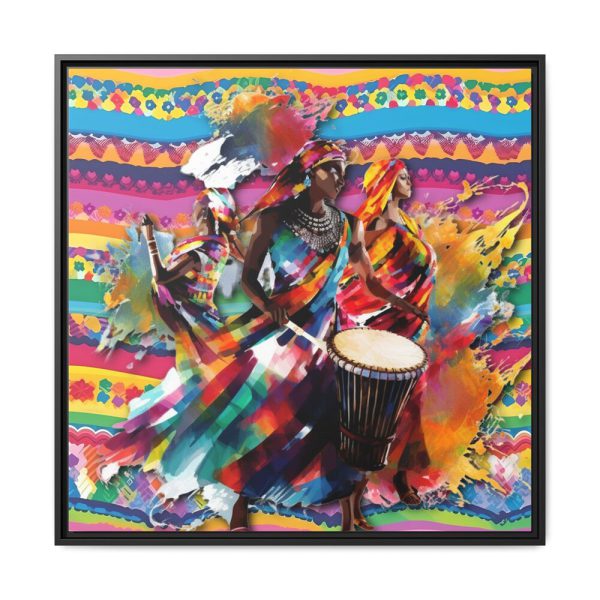 12143624013888490901_2048.jpeg Three African Musicians Performing Framed Canvas