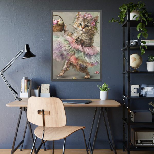12167879824305063865_2048.jpeg Easter Ballerina Cat Art Print Framed Poster
