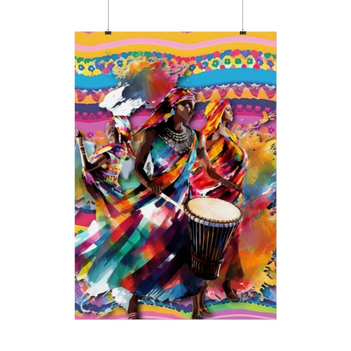 Three African Musicians Performing Poster - Image 7
