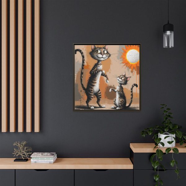 12295936450548582021_2048.jpeg Cute Cat Characters Art Print Framed Canvas