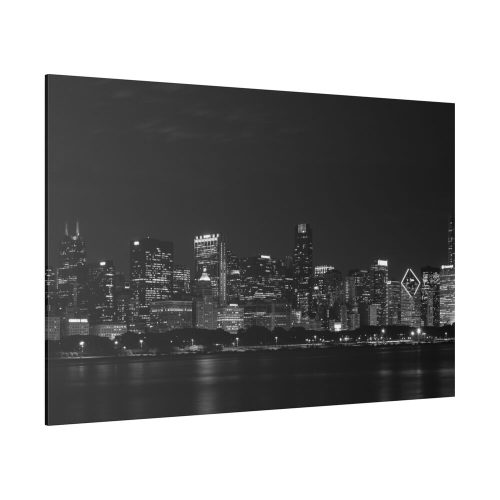 Chicago Skyline At Night Standard Canvas