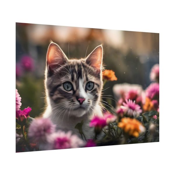 12370196429216710063_2048.jpeg Cat Kitten Flowers Blossoms Poster