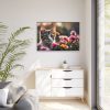 12601556128461216075_2048.jpeg Cat Kitten Flowers Blossoms Framed Canvas