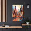 Abstract New York City Art Framed Canvas