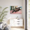 12654817885226895035_2048.jpeg Calico Cat On Car Framed Canvas
