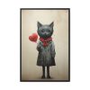 12926246410301159957_2048.jpeg Kitty Cat Valentine Art Framed Canvas