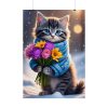1301659391997928142_2048.jpeg Kitten Cat With Bouquet Of Flowers Poster