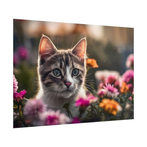 13020682961138246577_2048.jpeg Cat Kitten Flowers Blossoms Poster