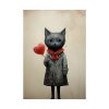 Kitty Cat Valentine Art Poster