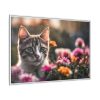 1312909006304200015_2048.jpeg Cat Kitten Flowers Blossoms Framed Canvas