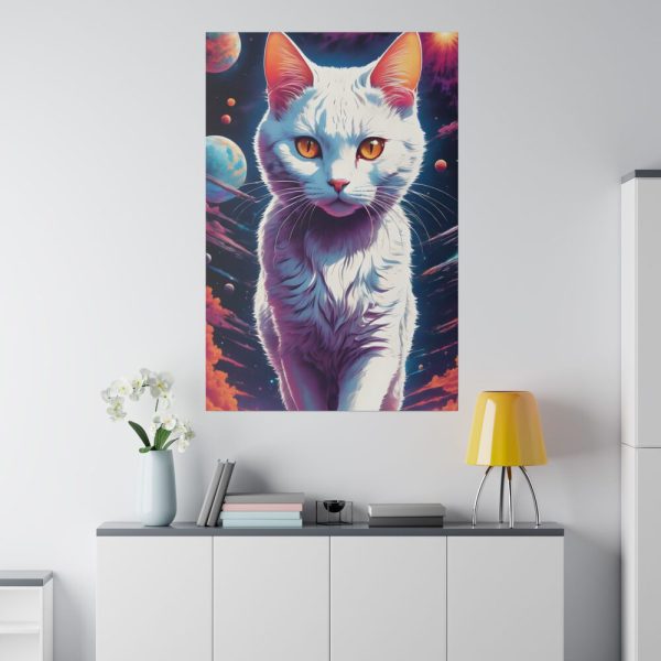 13196881703691915476_2048.jpeg White Cat Anime Illustration Standard Canvas