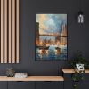13200311099773875333_2048.jpeg Brooklyn Bridge Painted Art I Framed Canvas