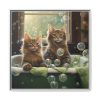 Cats Taking Bubble Bath Framed Canvas