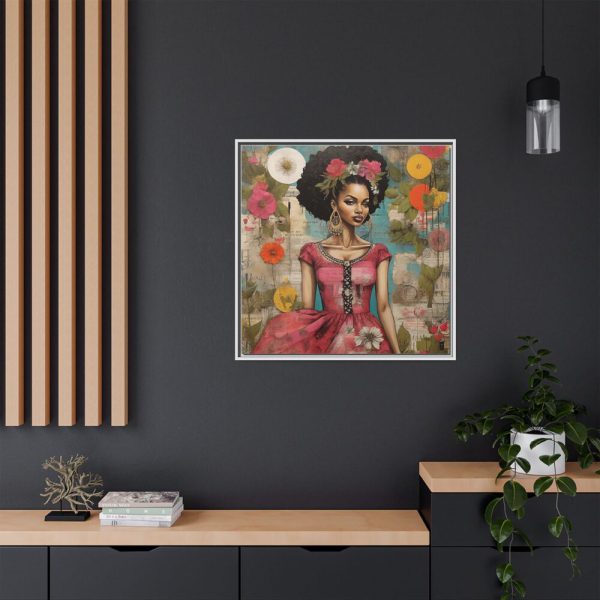 13267328419071577662_2048.jpeg Beautiful Black Woman Abstract Montage Art Framed Canvas