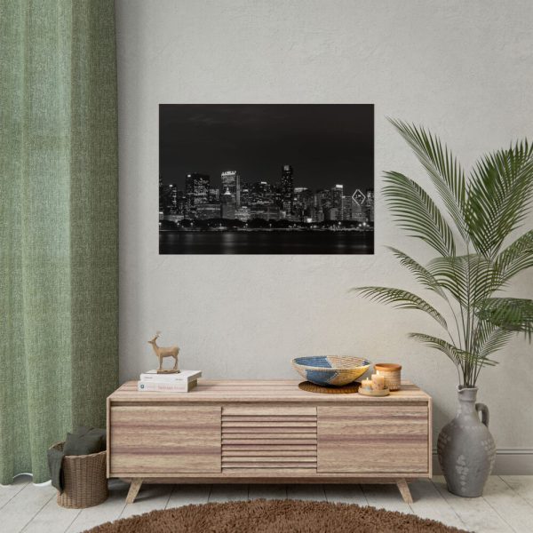 13282186160040961792_2048.jpeg Chicago Skyline At Night Poster