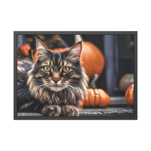 13305208966243144615_2048.jpeg Cat Pumpkin Halloween Framed Poster