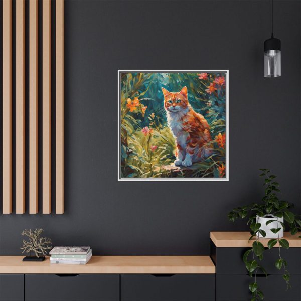 13371083093187629967_2048.jpeg Watercolor Image of Ginger Cat Framed Canvas