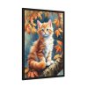 13374043472973572938_2048-1.jpeg Fluffy Kitten In Tree Framed Poster