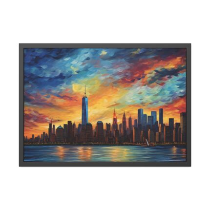New York Cityscape Painting I Framed Poster