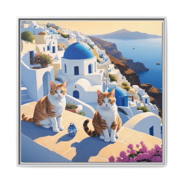 13397374714448904598_2048.jpeg Ginger Cats In Greece Framed Canvas