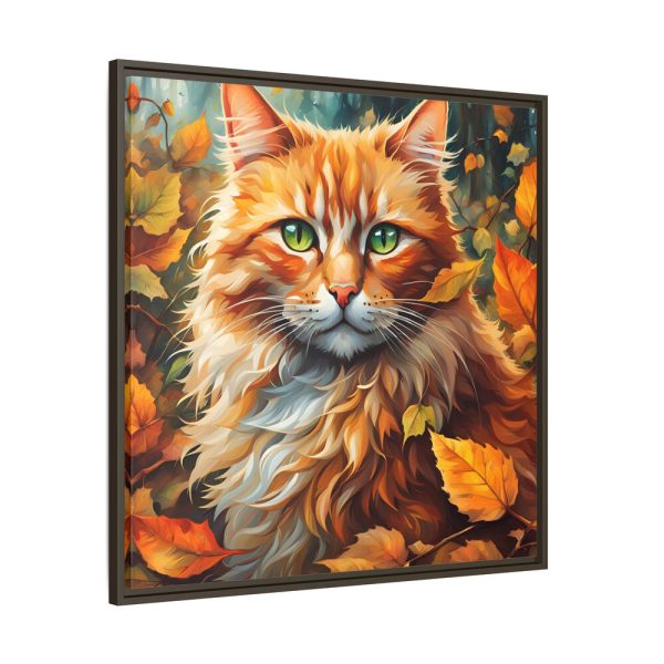 13397874793902062509_2048.jpeg Ginger Cat in Autumn Framed Canvas