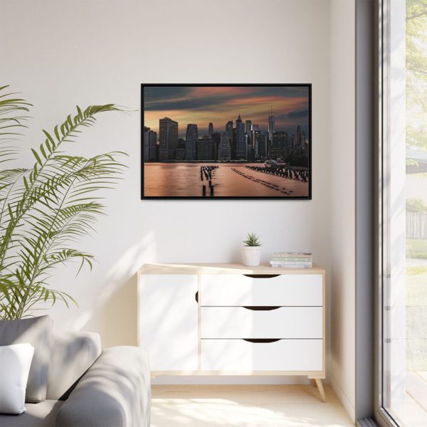 13425983462388940190_2048.jpeg City Skyline at Dusk Framed Canvas