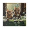 13592898230672081147_2048.jpeg Cats Taking Bubble Bath Standard Canvas