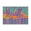Pop Art Seattle Skyline Print Poster