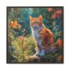 13814729597675509653_2048.jpeg Watercolor Image of Ginger Cat Framed Canvas