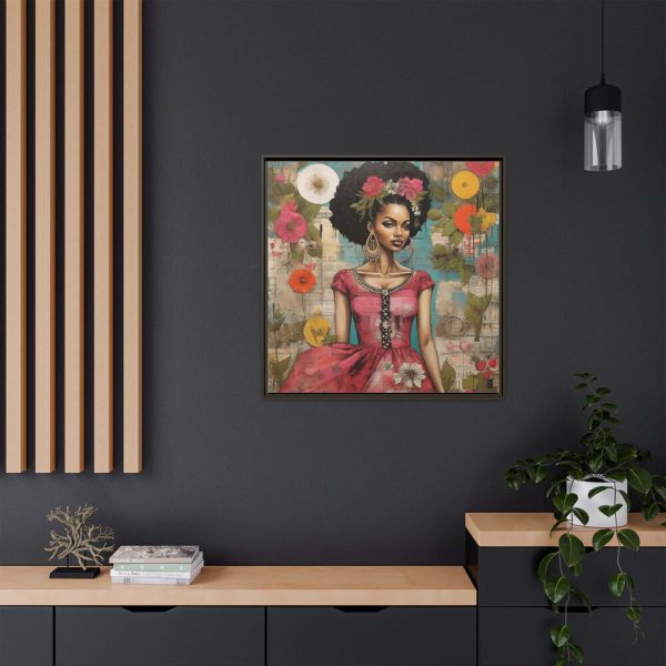 13911353107099709190_2048.jpeg Beautiful Black Woman Abstract Montage Art Framed Canvas