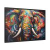 Graffiti Art Elephant Portrait Framed Canvas
