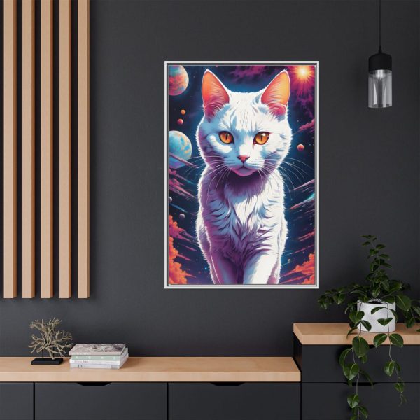 14201217398814728478_2048.jpeg White Cat Anime Illustration Framed Canvas