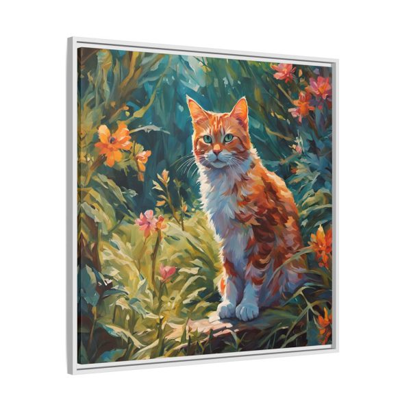 14302280603848550753_2048.jpeg Watercolor Image of Ginger Cat Framed Canvas