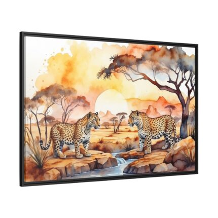 Africa Savanna Cheetah Framed Canvas