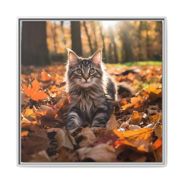 14458836275634853202_2048.jpeg Fluffy Tabby Kitty Laying Framed Canvas