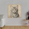 14521166539305096497_2048.jpeg Gray Tabby Cat Portrait Art Standard Canvas